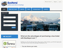 Tablet Screenshot of busnepal.com